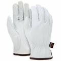 Mcr Safety Gloves, Prem Goat Grain Driver w/Straight Thumb, XL, 12PK 3601XL